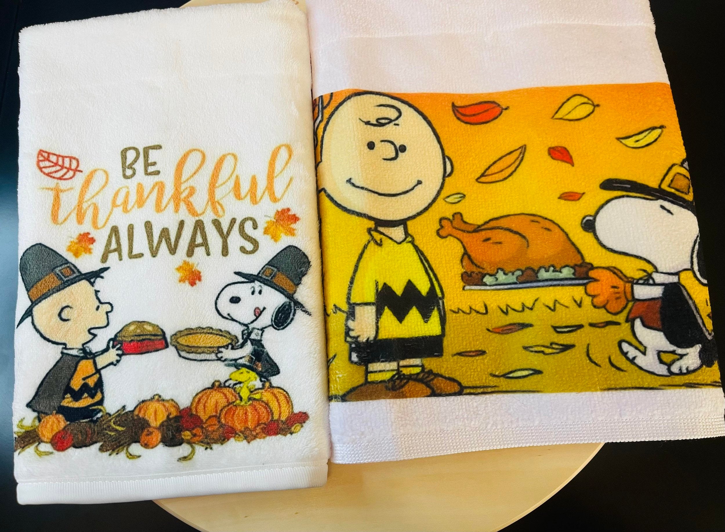 Inspired Thanksgiving Snoopy Towels