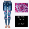 LEGGING JEAN RUN-PINK PURPLE TIE DYE (ACTIVE BACK POCKETS)