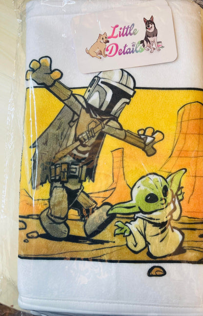 Inspired Mando Yoda Hand Towels towels