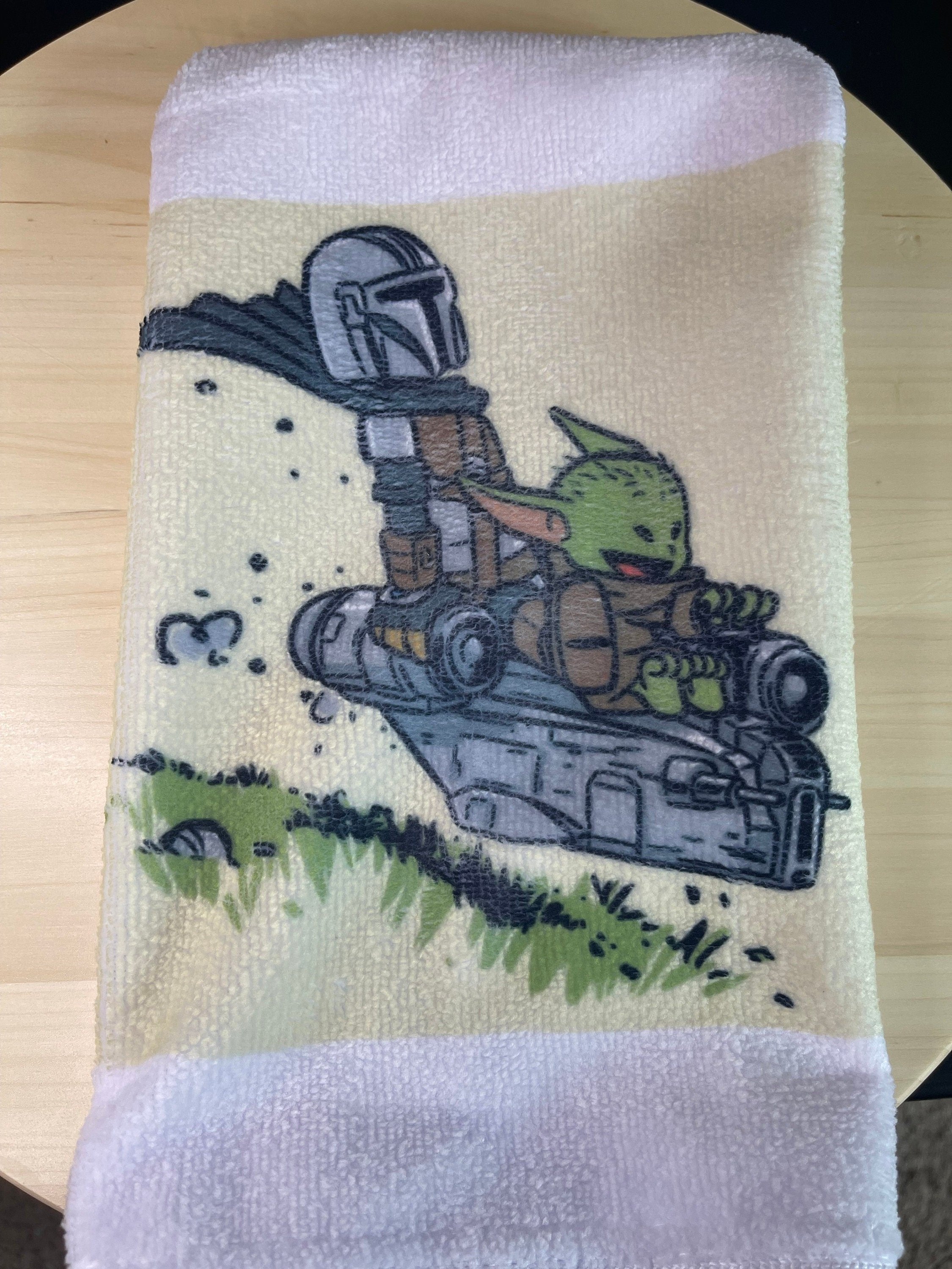 Inspired Mando Yoda Hand Towels towels