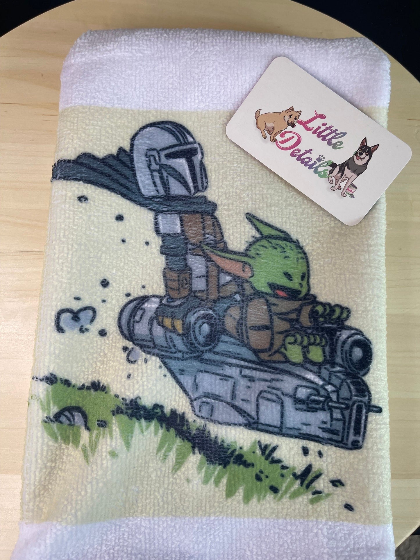 Inspired Mando Yoda Hand Towels towels