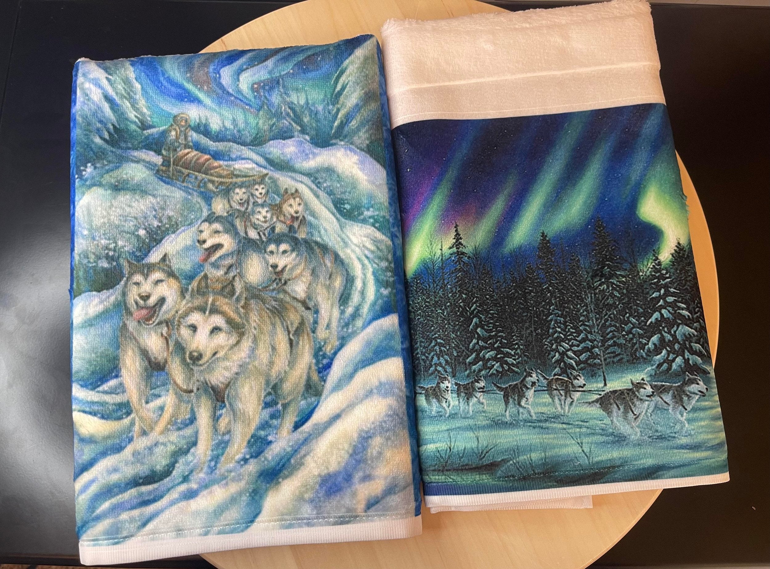 Sled Dog Hand Towels Set