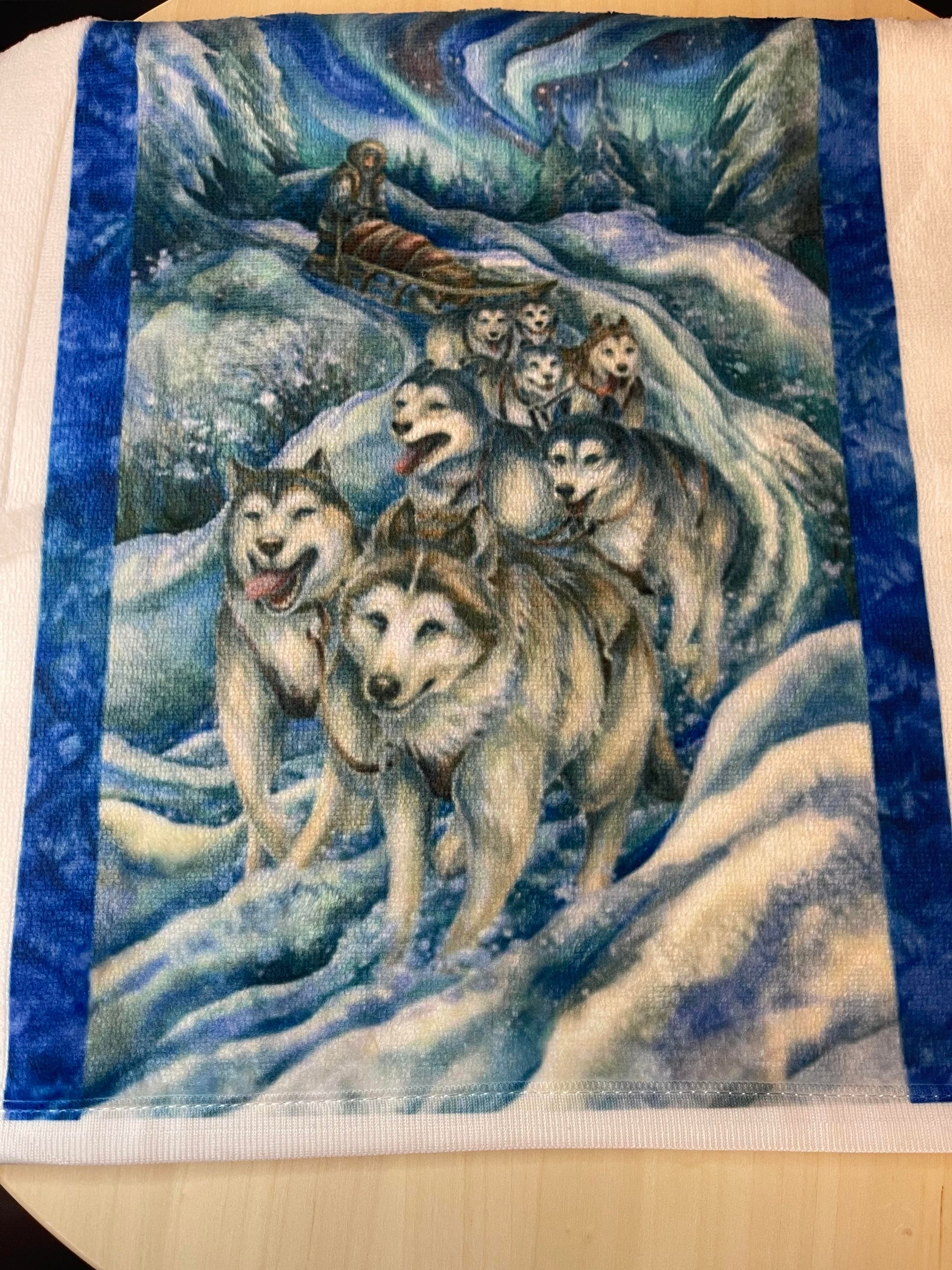 Sled Dog Hand Towels Set