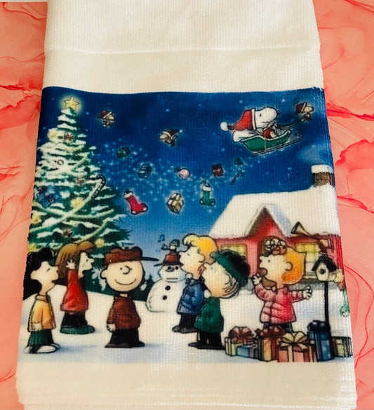 Inspired Snoopy Christmas Towel Set